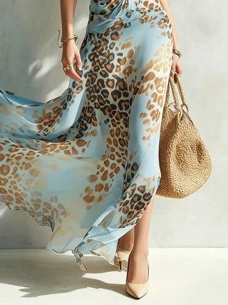 Rosalba | Abito Maxi Affascinante a Stampa Leopardata