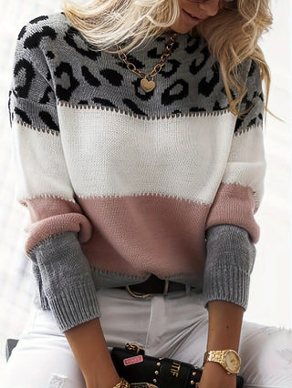 Maglione Helena con stampa leopardo