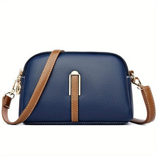 Borsa a spalla con texture "lychee" colorata Míla