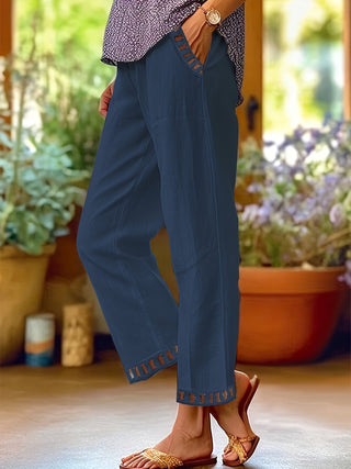 Wren – Pantaloni Cropped Relax con Dettagli a Contrasto