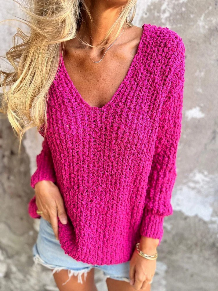 Ambra - Maglione accogliente in maglia testurizzata