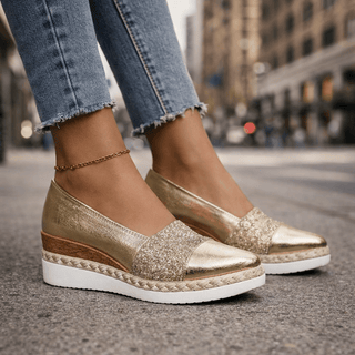 Sandali Zeppa con Brillantini