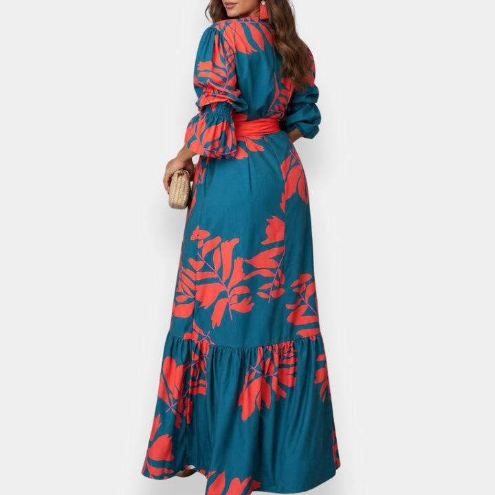 Abito Maxi Floreale Tropicale