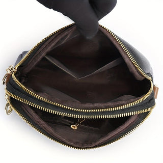 Borsa a spalla con texture "lychee" colorata Míla