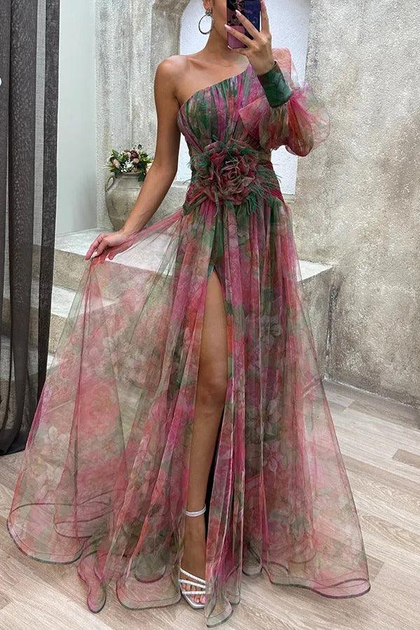Abito Maxi Plissettato Floreale Evasione Estiva