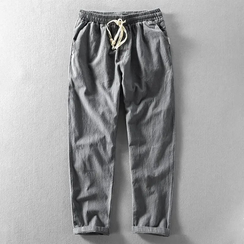 Pantaloni Daniel in cotone e lino