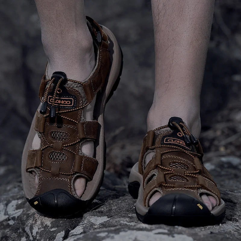 Thomas | Sandalo Outdoor Rinforzato in Pelle