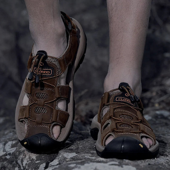 Thomas | Sandalo Outdoor Rinforzato in Pelle