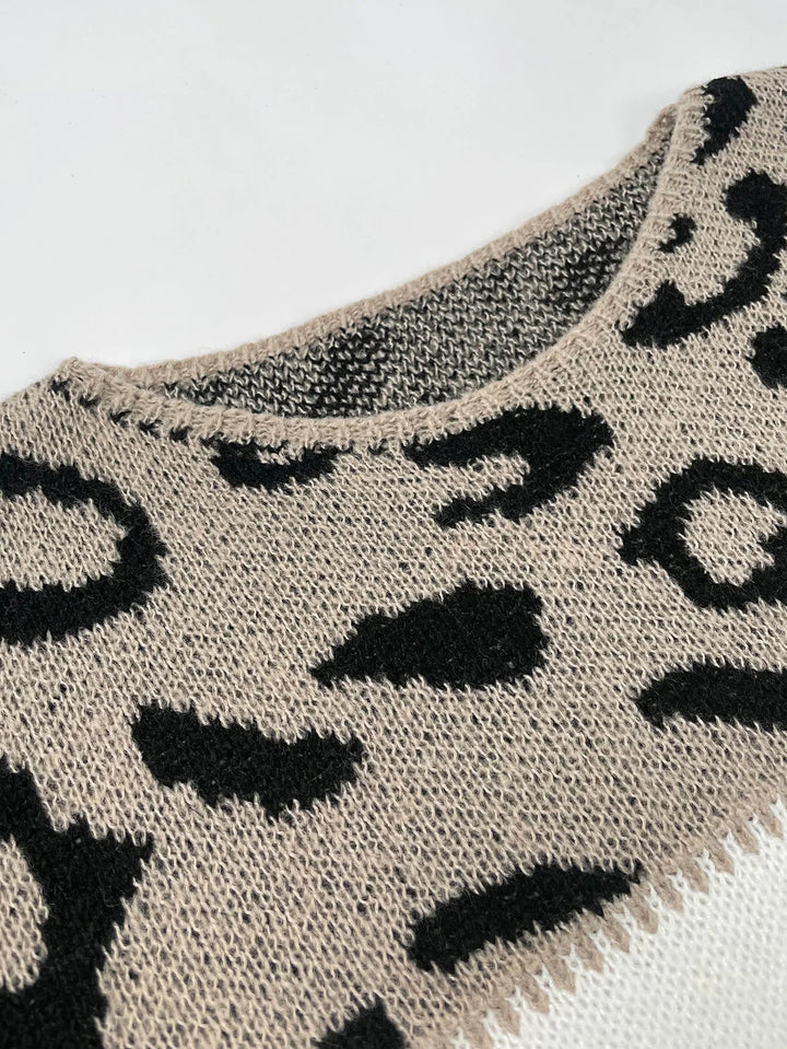 Maglione Helena con stampa leopardo
