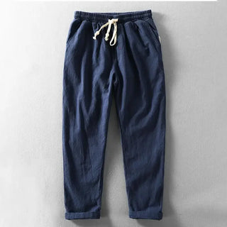 Pantaloni Daniel in cotone e lino