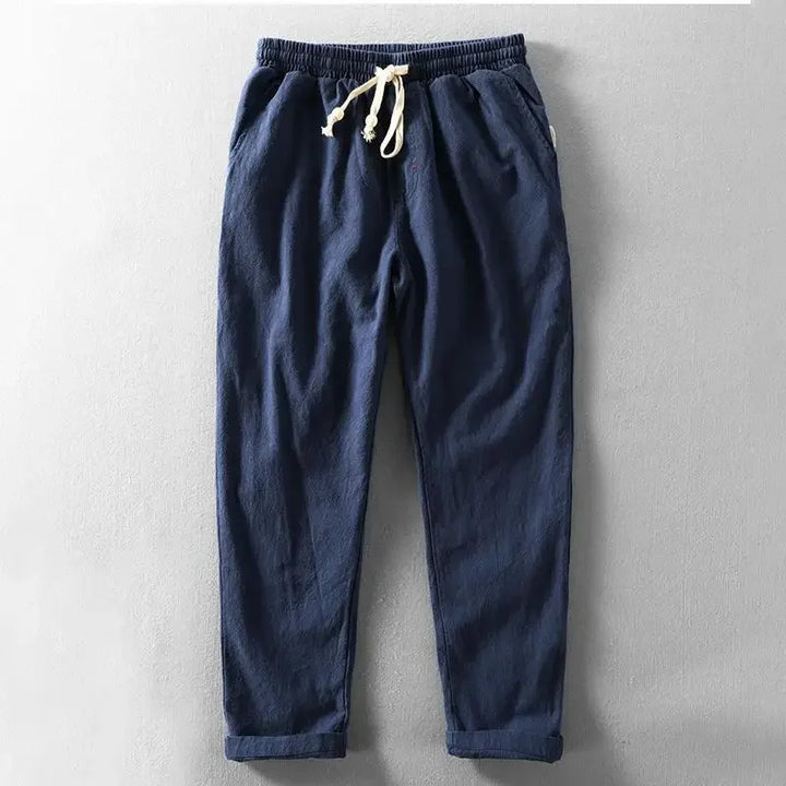 Pantaloni Daniel in cotone e lino