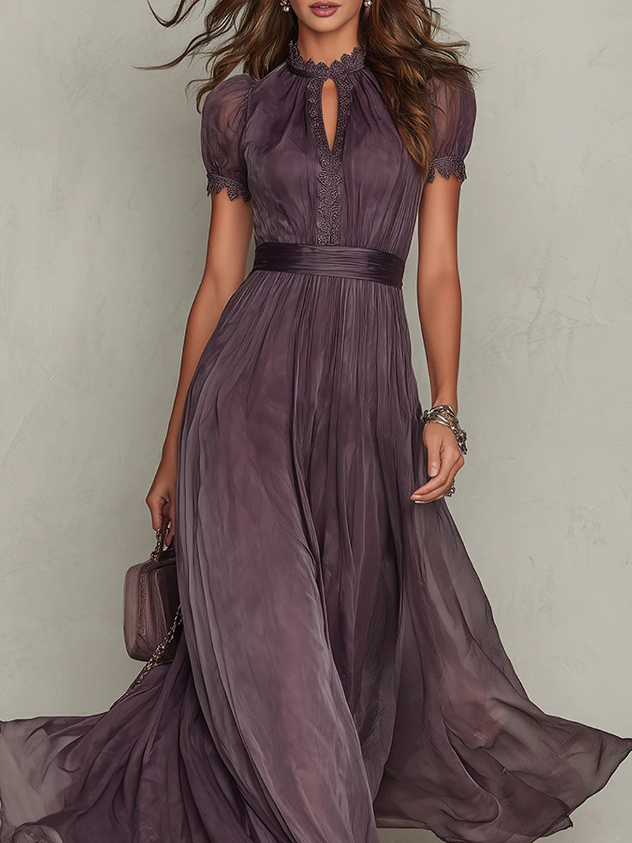 Vestito Maxi Chiffon Vintage Elegante