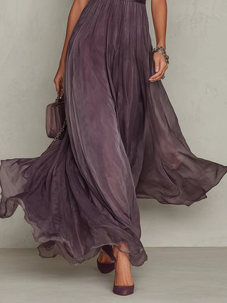 Vestito Maxi Chiffon Vintage Elegante