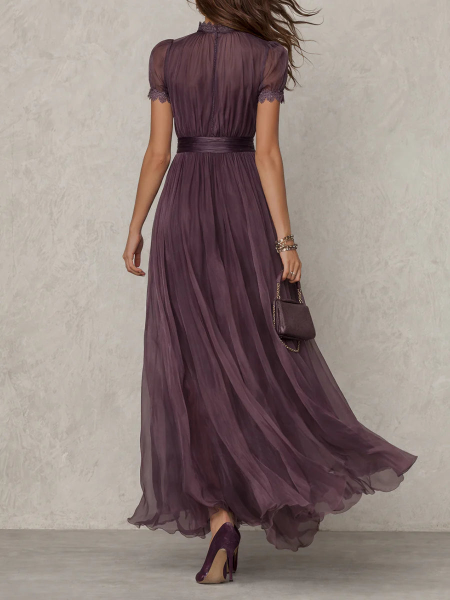 Vestito Maxi Chiffon Vintage Elegante
