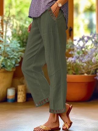 Wren – Pantaloni Cropped Relax con Dettagli a Contrasto