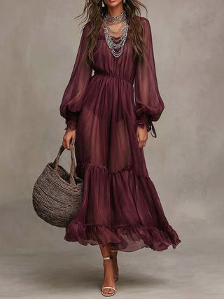 Gerda | Abito Midi Elegante con Collo a V