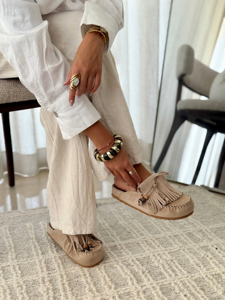 Mules in Pelle Tortora Olivia