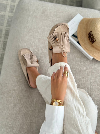 Mules in Pelle Tortora Olivia
