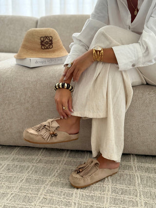 Mules in Pelle Tortora Olivia