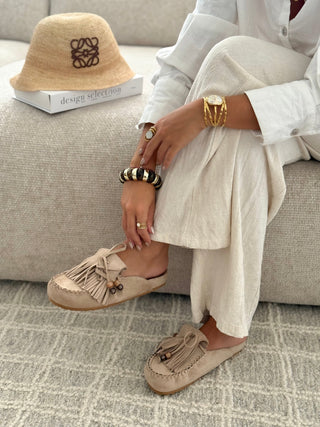 Mules in Pelle Tortora Olivia