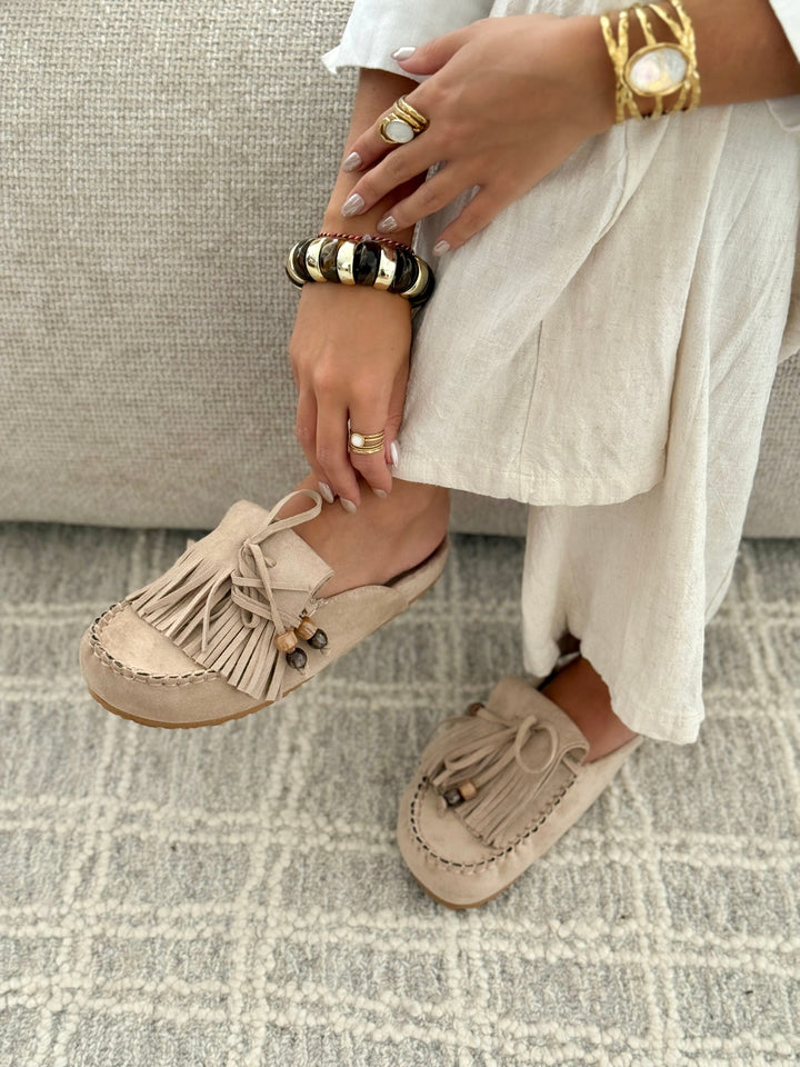 Mules in Pelle Tortora Olivia