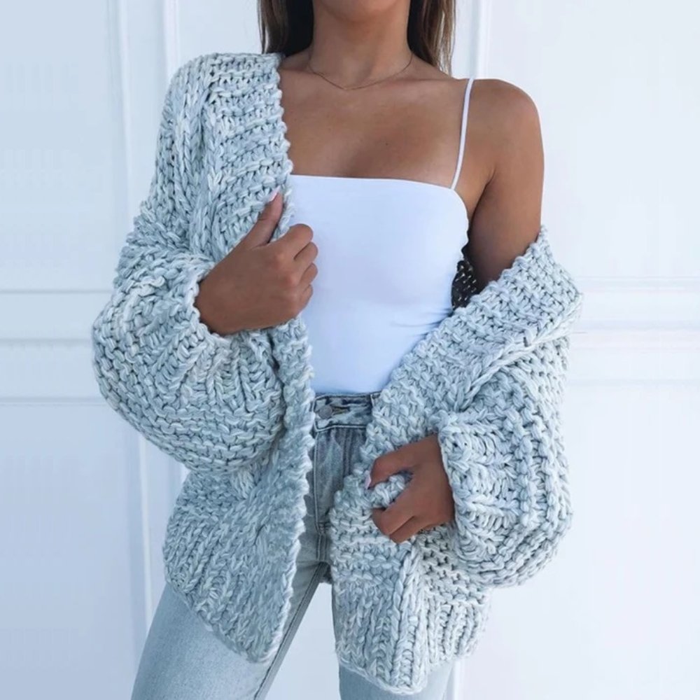 Kaye - Cardigan rilassato in maglia grossa