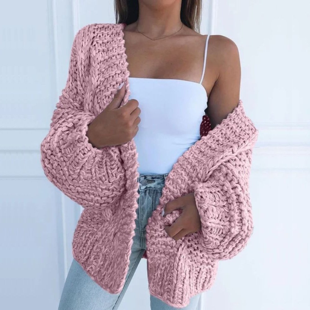 Kaye - Cardigan rilassato in maglia grossa