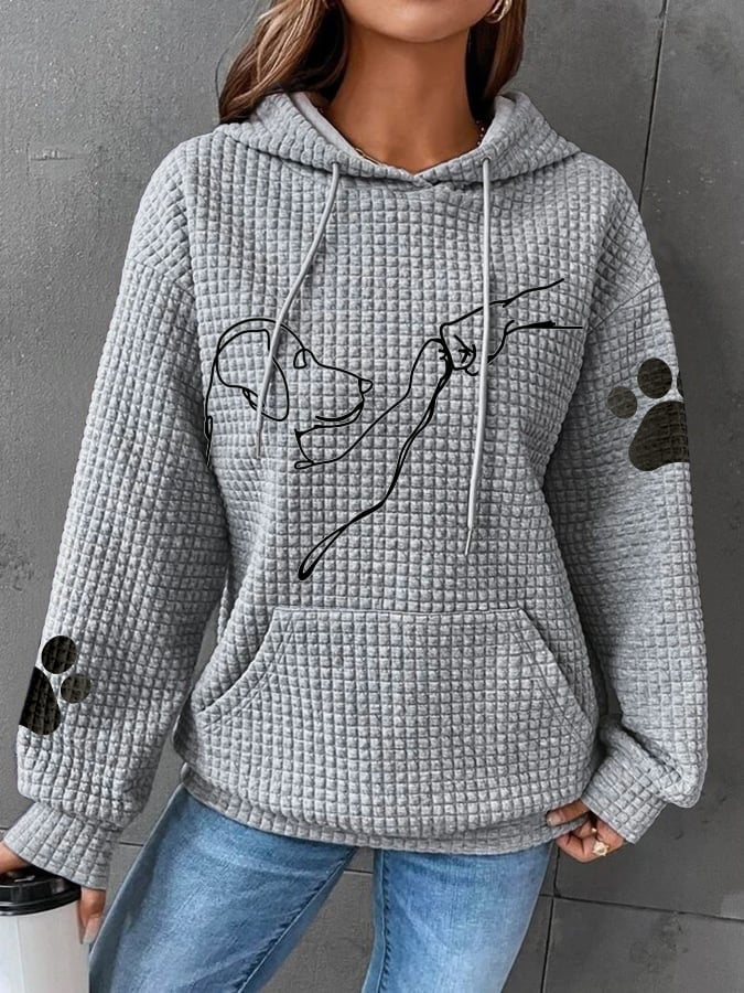 Felpa con cappuccio con stampa a zampa Betsy